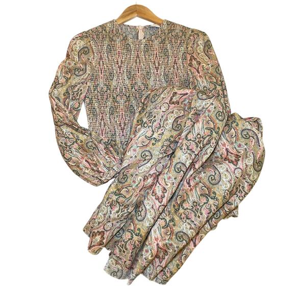 Zimmermann Freja Cut Out Dress crochet belt maxi dress ruched size Womens 2 - Picture 4 of 10